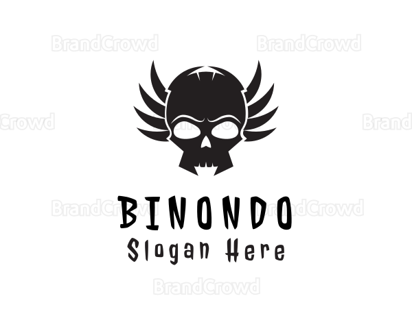 Winged Skull Tattoo Logo