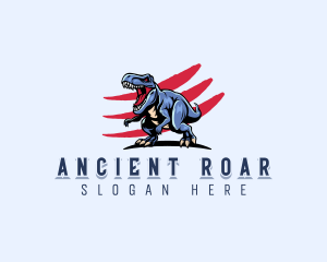 Wild Dinosaur T-rex logo design