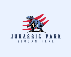 Wild Dinosaur T-rex logo design