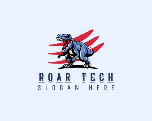 Wild Dinosaur T-rex logo design