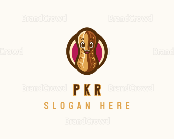 Organic Peanut Cartoon Logo