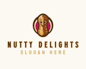 Nut - Organic Peanut Cartoon logo design