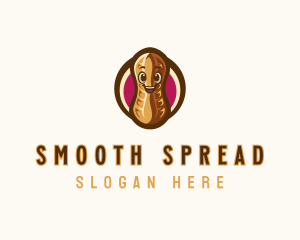 Organic Peanut Cartoon logo design