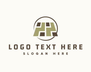 Wooden - Home Flooring Tile logo design