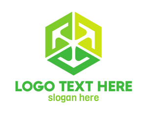 Dice - Green Cube Tech logo design