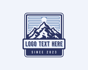 Hiker - Mountaineer Outdoor Travel logo design
