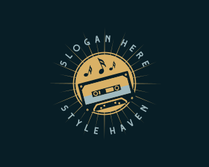 Music - Streaming Cassette Music logo design