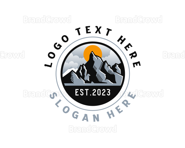 Outdoor Trekking Mountain Logo