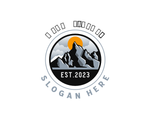 Outdoor Trekking Mountain Logo