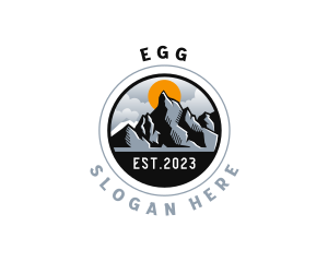 Outdoor Trekking Mountain Logo