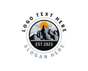 Outdoor Trekking Mountain Logo