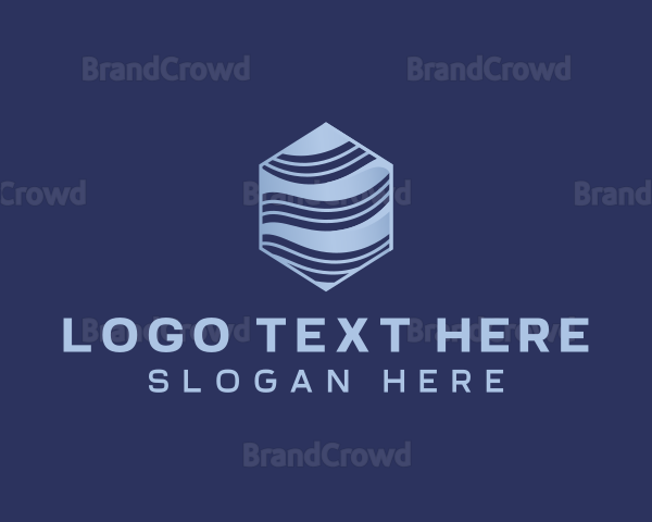 Hexagon Wave Startup Logo