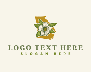 Gardening - Georgia Cherokee Rose logo design