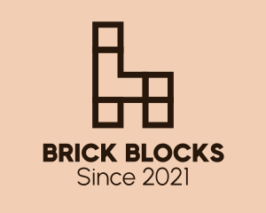 Blocks - Wood Carpentry Chair logo design