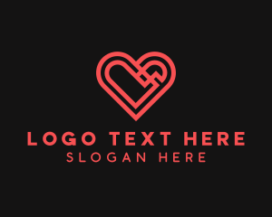 Marriage - Love Heart Dating logo design