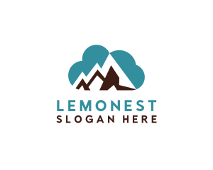 Sky - Peak Mountain Cloud logo design