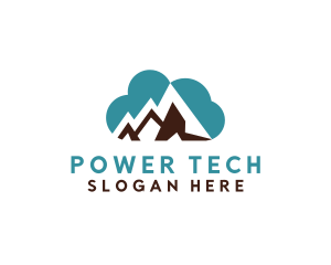 Alps - Peak Mountain Cloud logo design