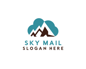 Peak Mountain Cloud logo design