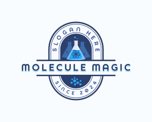 Molecule - Chemistry Research Flask logo design