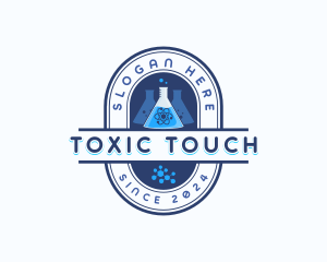 Toxic - Chemistry Research Flask logo design