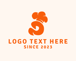 Restaurant - Orange Culinary Chef Letter D logo design