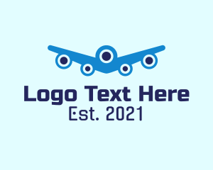 Pilot - Blue Aviation Plane logo design