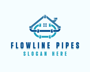 Plumbing House Pipe logo design