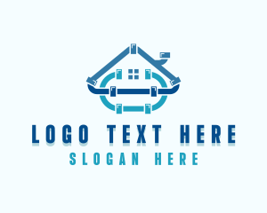 Plumbing House Pipe Logo