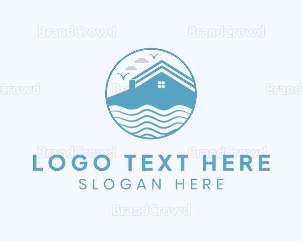 Beach Vacation House Logo