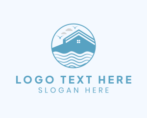 Seaside - Beach Vacation House logo design