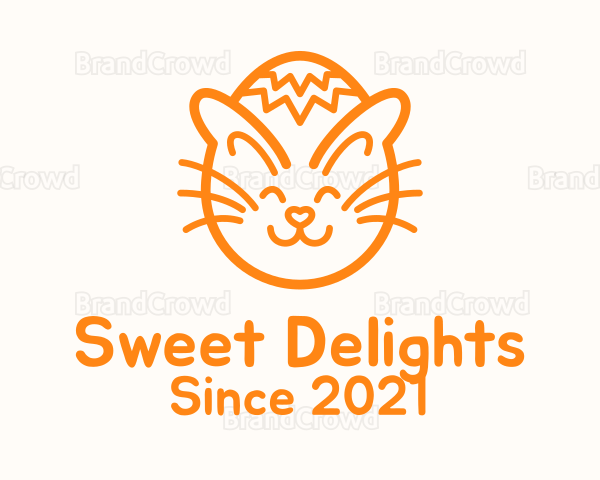 Orange Cat Easter Egg Logo