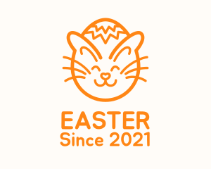 Orange Cat Easter Egg  logo design