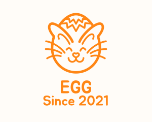 Orange Cat Easter Egg  logo design