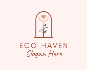 Nature - Nature Heart Plant logo design