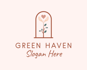 Nature - Nature Heart Plant logo design