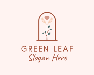 Plant - Nature Heart Plant logo design