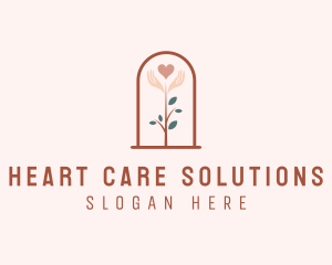 Valentine Love Plant logo design