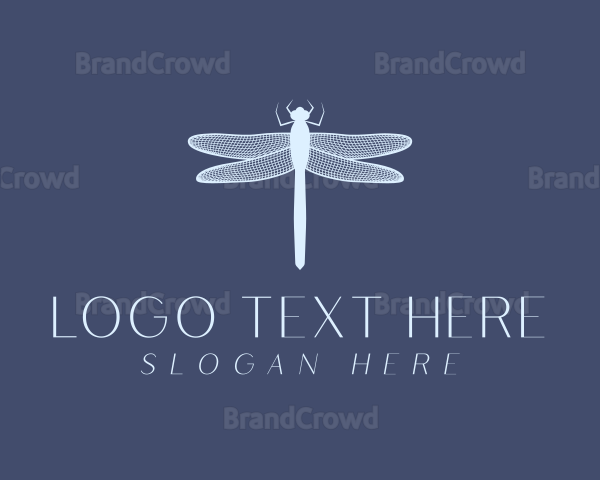 Dragonfly Indigo Insect Logo