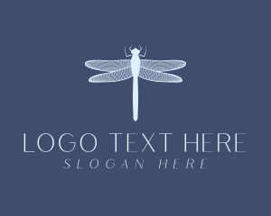 Entomologist - Dragonfly Indigo Insect logo design
