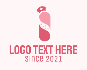 Medicinal - Pink Medicine Pill logo design