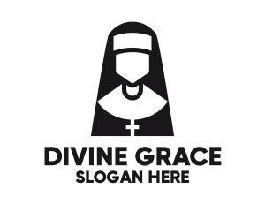 Religious Catholic Nun logo design