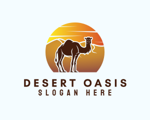 Camel - Sun Desert Camel logo design