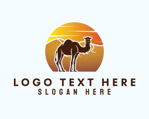 Wildlife - Sun Desert Camel logo design