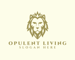 Luxurious - Luxury Crown Lion logo design