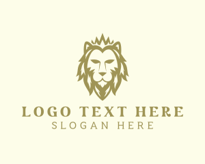 Premium - Luxury Crown Lion logo design