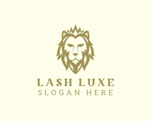 Luxury Crown Lion logo design