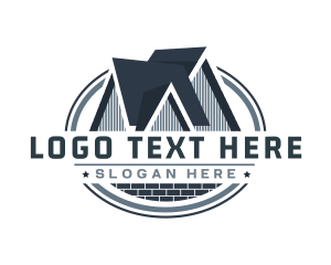 Residential - House Roof Construction logo design