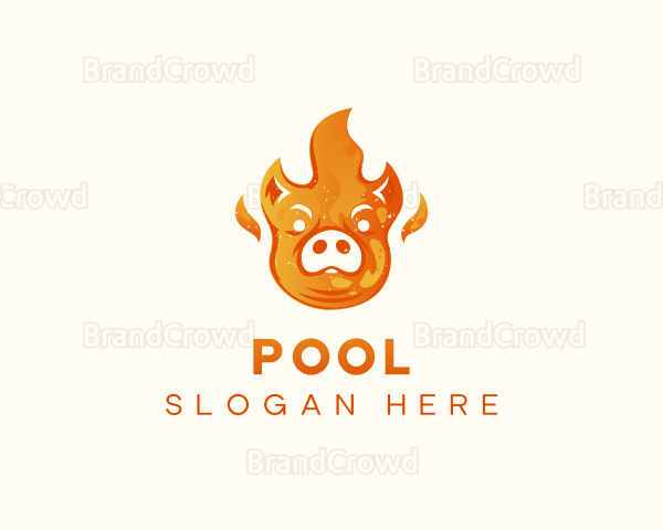 Pig Barbeque Grill Logo