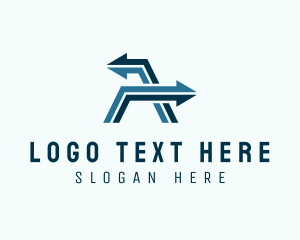 Investor - Logistics Arrow Letter A logo design