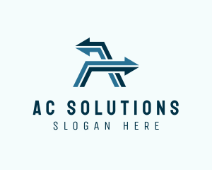 Logistics Arrow Letter A  logo design